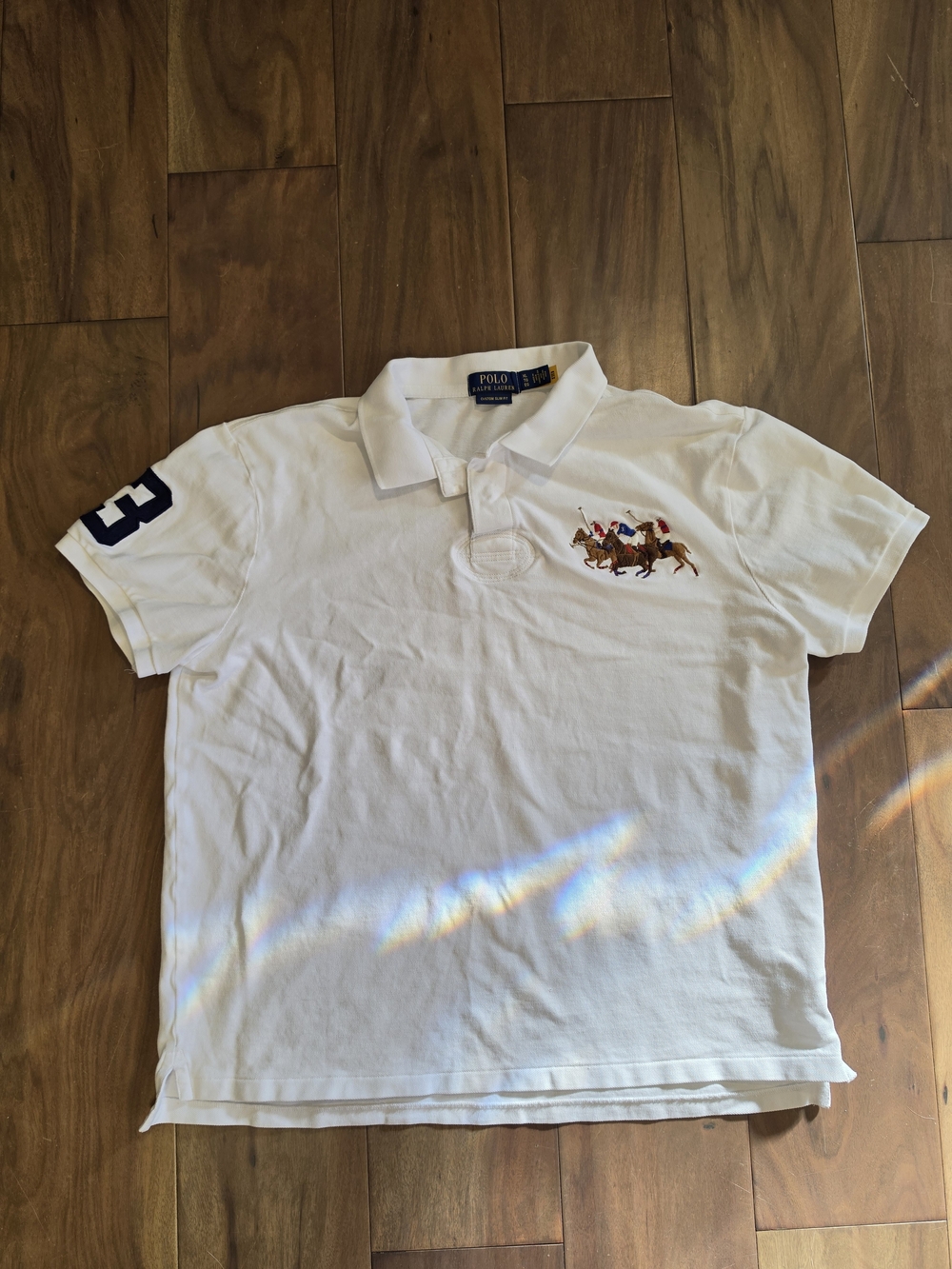 Men’s Polo Ralph Lauren Custom Slim Fit Polo – XL – White 🐎🤍